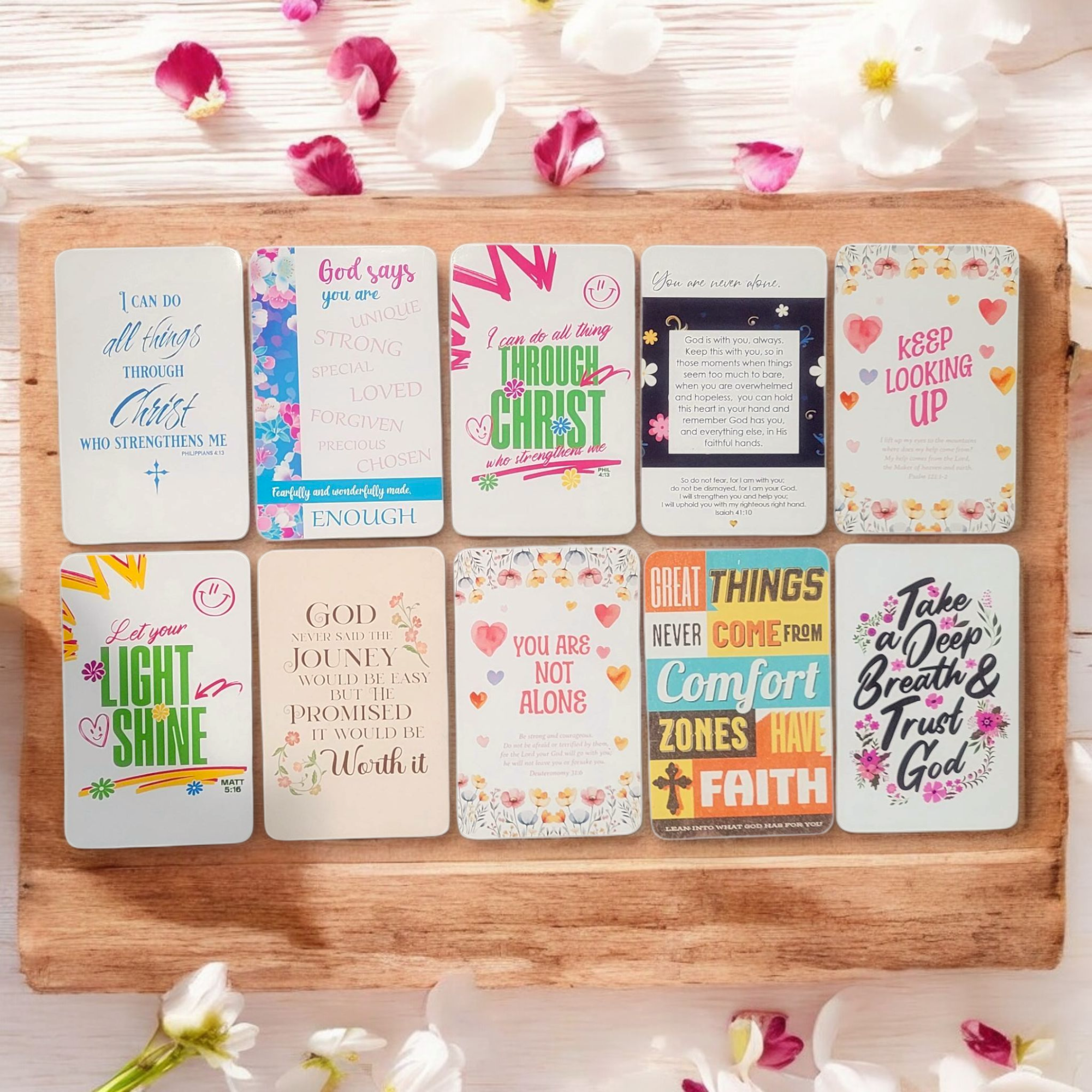Christian Encouragement Cards - 10 cards