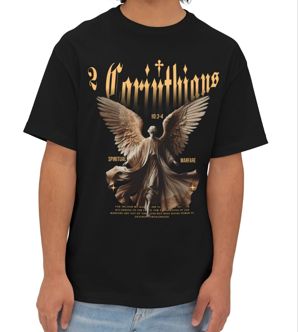 Spiritual Warfare Oversized Christian T-Shirt