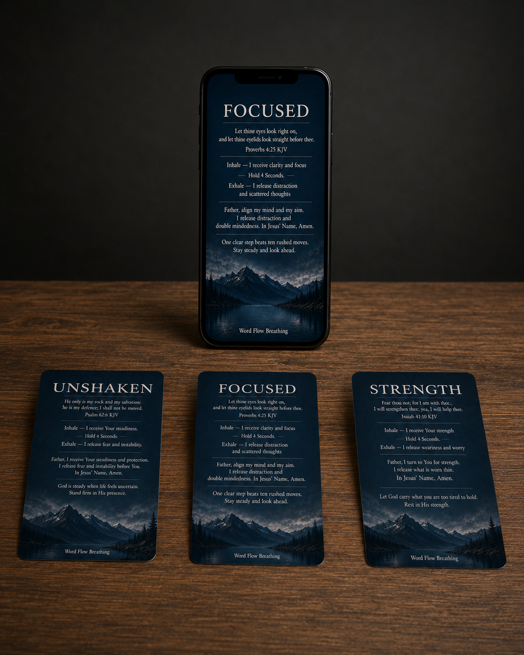 Stand Firm - Men's Word Flow Breathing  7 Card Mini Deck includes Free RENEWED E-book (Copy)
