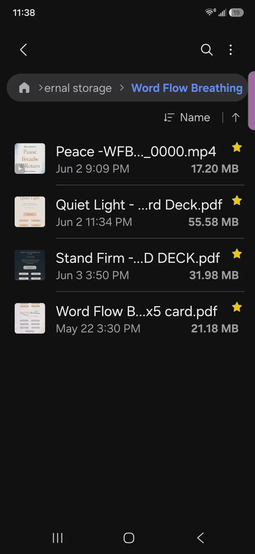 Word Flow Breathing 7 Card Starter Mini Deck