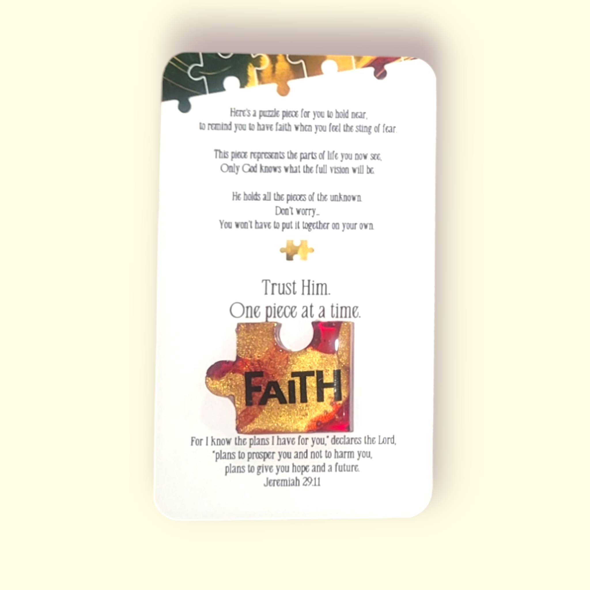 Trust Puzzle Piece Heart Hug, Encouraging Heart Hug, Heart Pocket Hugs