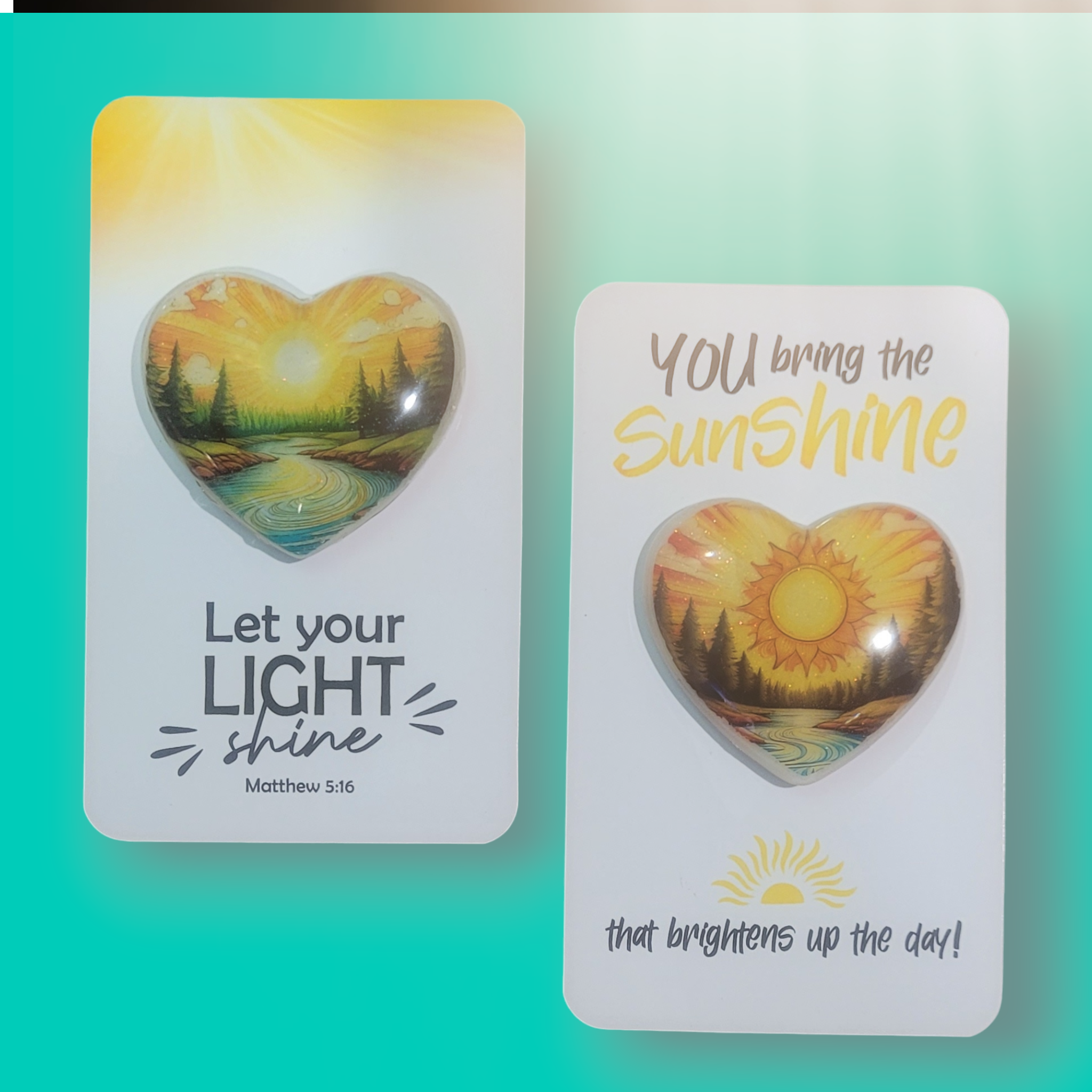 Sunshine Heart Hugs, Encouraging Heart Hug, Heart Pocket Hugs